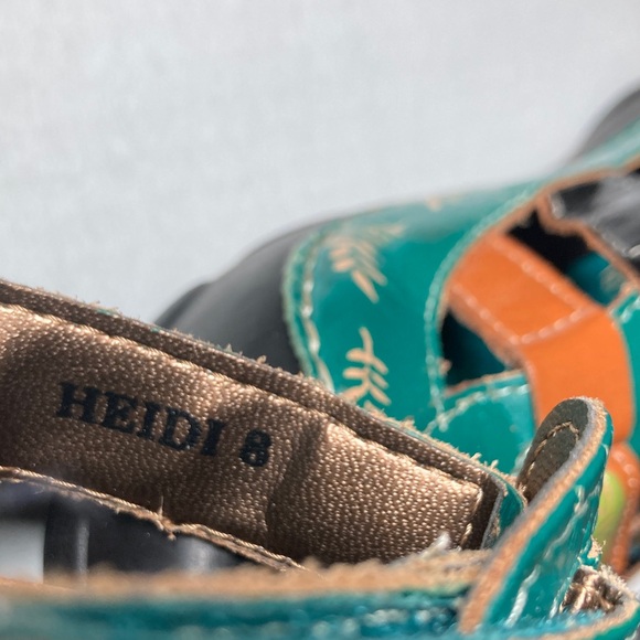 Elite by Corkys  Heidi Hand-painted Black Leather Mules US8 Wearable art - Picture 4 of 14